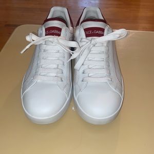 Maroon and white Dolce&Gabbana sneakers great condition great price